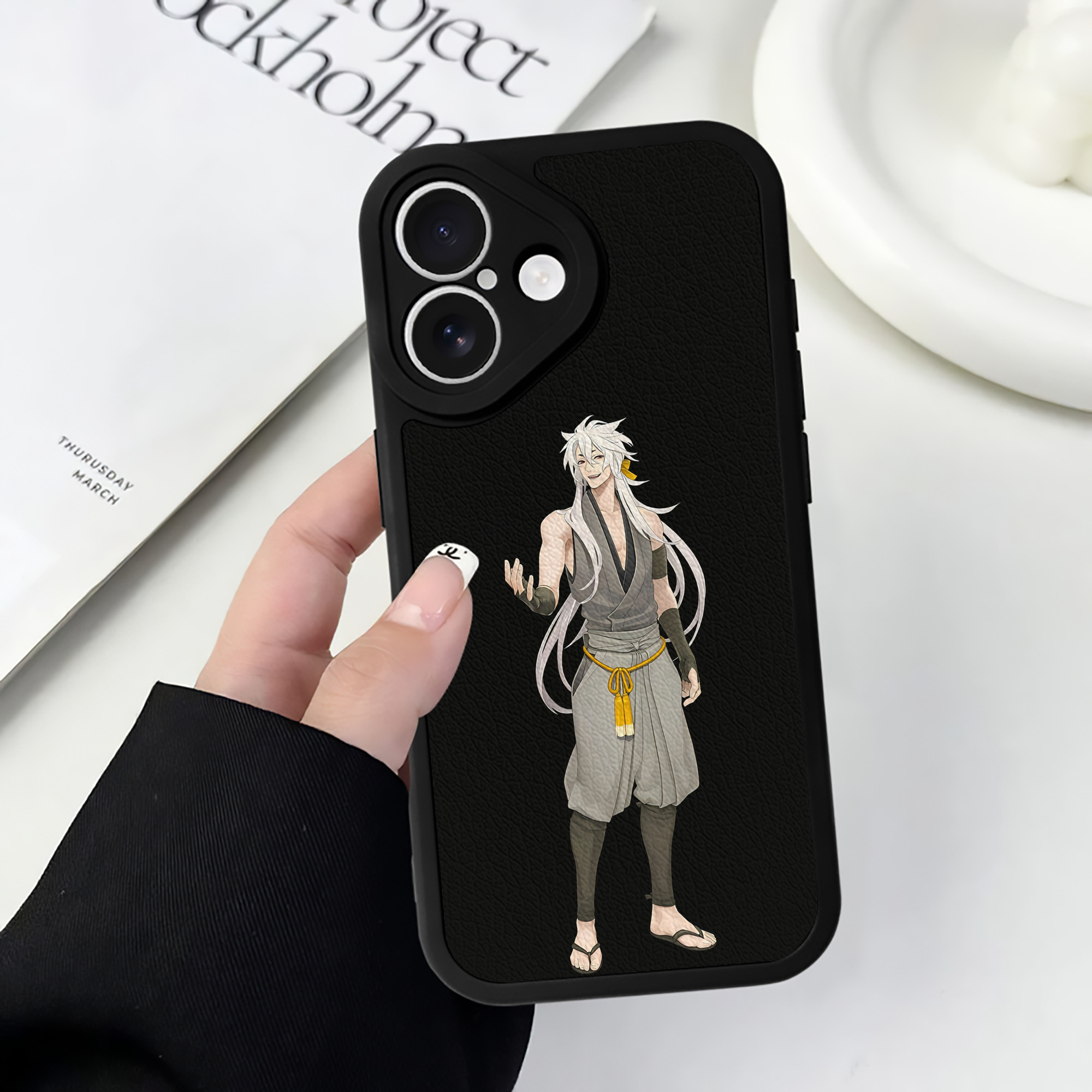 （画像用） 刀剣乱舞 Touken Ranbu 【iPhone 16シリーズ対応】シリコンスマホケース（レザー調） 材質：シリコン